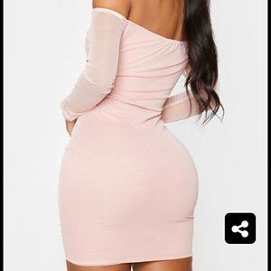 dusty rose bodycon dress